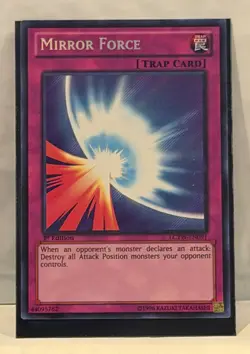 YUGIOH • MIRROR FORCE • SECRET RARE • LCYW-EN091 • 1st EDITION • LP Excellent - Image 3