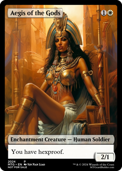 AEGIS OF THE GODS : MTG altered-art magic card : with Sexy Egyptian Hottie! - Image 1