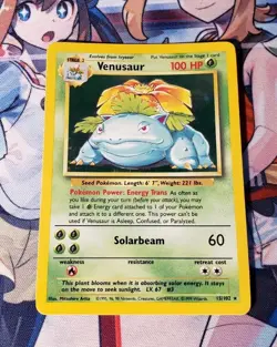 Venusaur 15/102 Base Set Unlimited 1999 Holo Rare Vintage Pokemon Card - LP - Image 2
