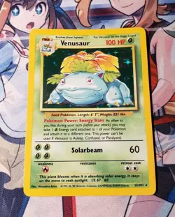 Venusaur 15/102 Base Set Unlimited 1999 Holo Rare Vintage Pokemon Card - LP - Image 3