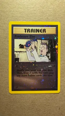 Professor Elm 3 Best of Game Reverse Holo WOTC Pokemon Card - Image 1