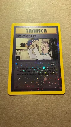 Professor Elm 3 Best of Game Reverse Holo WOTC Pokemon Card - Image 2