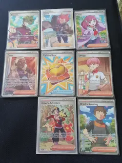 Pokemon TCG Trainer 8 Card Lot Ethan's Adventure SIR,Lacey,Fighting Gong - Image 1