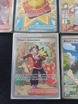 Pokemon TCG Trainer 8 Card Lot Ethan's Adventure SIR,Lacey,Fighting Gong - Image 2