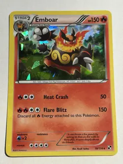 POKEMON🔥EMBOAR CRACKED ICE HOLO 19/114 & MAGMAR HOLO🔥4-CARD LOT (4) - Image 2