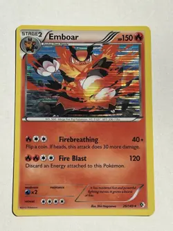 POKEMON🔥EMBOAR CRACKED ICE HOLO 19/114 & MAGMAR HOLO🔥4-CARD LOT (4) - Image 5