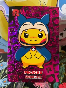 Pikachu Poncho Gengar Magenta Holo BOX HIT Team Rocket Card Pokemon - Image 1