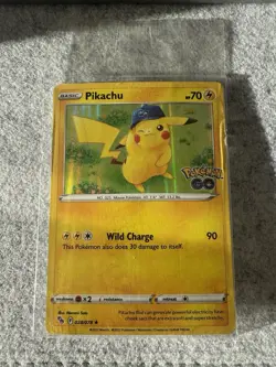 POKEMON CARD PIKACHU 028/078 RARE HOLO SHINY FOIL TCG GO SET - Image 1