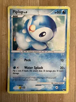 Pokemon Card TCG - Piplup 15/17 HOLO - POP SERIES 6 Promo DMG #2 - Image 1