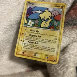 NM Pokemon (Holo) MINUN Card (POP SERIES-3) Set 4/17 Rare PROMO - Image 1