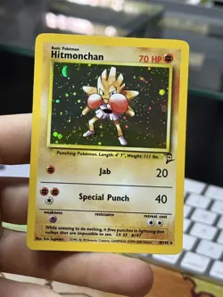 Hitmonchan 7/102 8/130 Base Set 2 1999 2000 Vintage Pokemon Card Lot WOTC - Image 3