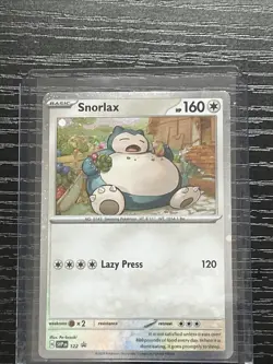 Pokemon TCG - Snorlax - 122 - SV: Scarlet & Violet Promo Cards - Cosmo Holo - NM - Image 1