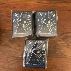 CARD SLEEVES Paldean Fates 65CT SEALED POKEMON Lot of 3 Mimikyu - Image 1