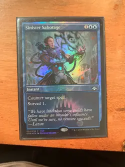 x1 MTG Foil Sinister Sabotage NM PROMO FOIL Magic the Gathering - Image 1