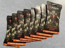 MTG Magic The Gathering Innistrad Midnight Hunt Draft Booster Lot Of 8 Packs - Image 1