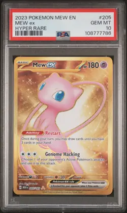 2023 POKEMON MEW EN-151 HYPER RARE #205 MEW EX PSA 10 - Image 1