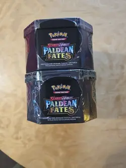FACTORY SEALED-NEW- Pokemon TCG Paldean Fates Great Tusk & Iron Treads ex Tin - Image 5