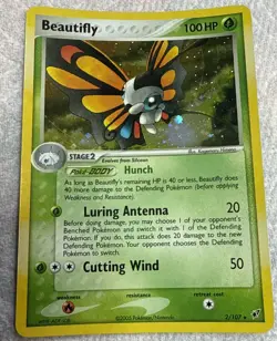 Pokemon TCG Beautifly 2/107 Holo Rare EX Deoxys 2005 - Image 2