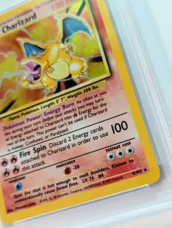 1999 Pokemon Game CHARIZARD #4 -HOLO GRADED PSA 5 EX - Image 5