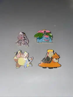 Lot of 4 Pins Pokemon Official Licensed by Nintendo - Image 1