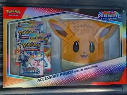 Pokemon SV Prismatic Evolutions Accessory Pouch Collection SEALED NEW - Image 1