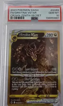 Pokemon Giratina VSTAR Crown Zenith Secret Rare Full Art #GG69 PSA 10 Gem Mint - Image 1