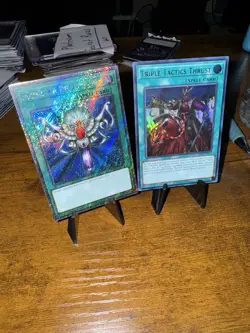 Yugioh Quarter Century Secret Rare Monster Reborn Triple Tactics Thrust UR RA03 - Image 2