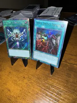Yugioh Quarter Century Secret Rare Monster Reborn Triple Tactics Thrust UR RA03 - Image 3