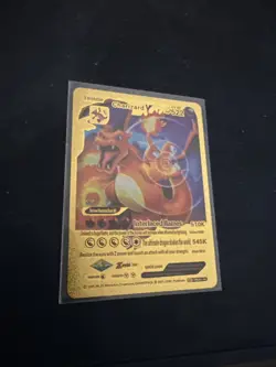 Pokemon Charizard V Custom Gold Foil Fan Art Card SRL 07-03 - Image 1