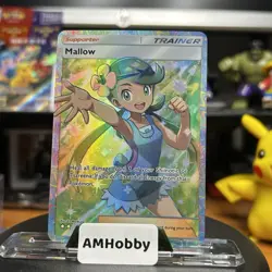Pokemon Trainer Mallow Pocket Trading Card Custom Made Fan Art Holo and Texture - Image 1
