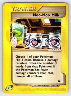 Moo-Moo Milk 155/165 Expedition Pokemon Card Vintage WOTC Nintendo Trainer VLP - Image 1