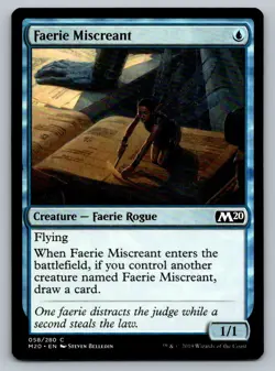 Faerie Miscreant Magic The Gathering Core Set 2020 M20 MTG Card FREE SHIPPING ! - Image 1