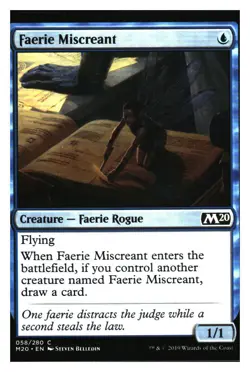 Faerie Miscreant Core Set 2020 MTG - NM+ - Image 1