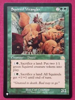 Magic The Gathering MYSTERY BOOSTER MB1 SQUIRREL WRANGLER green card MTG - Image 1
