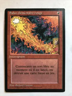 Red Elemental Blast X1 French Revised Black Border Ex+ Condition See Pics - Image 1