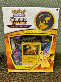 *SEALED* *CLEAN* Pokemon TCG: SHINING LEGENDS ~ PIKACHU Pin Collection Box - Image 1