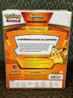 *SEALED* *CLEAN* Pokemon TCG: SHINING LEGENDS ~ PIKACHU Pin Collection Box - Image 3