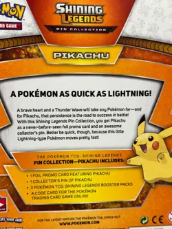 *SEALED* *CLEAN* Pokemon TCG: SHINING LEGENDS ~ PIKACHU Pin Collection Box - Image 4