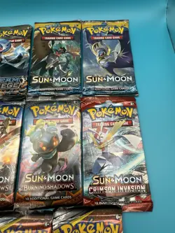 Lot of 11 Pokemon TCG Sun and Moon & XY Base Set Booster Packs Factory Sealed - Image 3