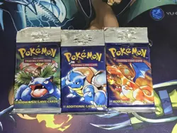 1999 Factory Sealed Pokemon Unlimited Base Set Long Crimp Booster Pack Set - Image 1