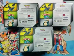 Pokemon Tag Team Tins Set Of 3 Pikachu Zekrom Snorlax Venusaur Factory Sealed - Image 5