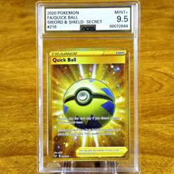 Pokemon Sword & Shield Trainer Quick Ball 216/202 AGS Mint+ 9.5 Holo Rare 2020 - Image 1