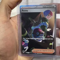 Pokemon TCG Penny Paldean Fates Trainer 239/091 Special Illustration Rare NM/MT - Image 1
