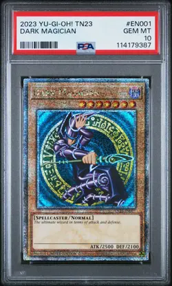 2023 YU-GI-OH! TN23-25TH ANV TIN: DUELING HEROES #EN001 DARK MAGICIAN PSA 10 - Image 1