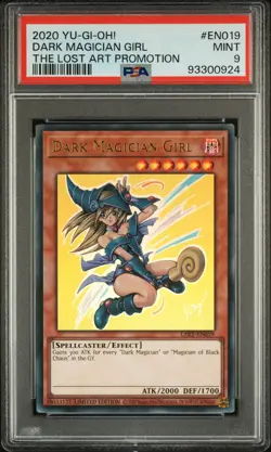 2020 YU-GI-OH! THE LOST ART PROMOTION #EN019 DARK MAGICIAN GIRL PSA 9 - Image 1