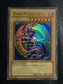 Yugioh Dark Magician SDY-006 Foil Shift Misprint Error Foil Bar - Image 1