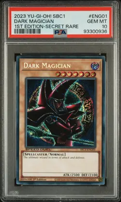 2023 YU-GI-OH! SBC1-SPEED DUEL STREETS OF BATTLE CITY DARK MAGICIAN PSA 10 - Image 1
