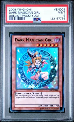 2009 YU-GI-OH! DUELIST PACK: YUGI #EN008 DARK MAGICIAN GIRL PSA 9 - Image 1