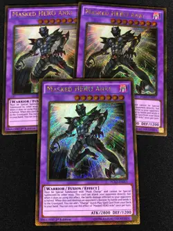 Yugioh Masked Hero Anki PGL2-EN011 1st Gold x3 (NM) - Image 1