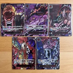 Five Elders Alt Art Red Text Set Carrying on His Will One Piece Card Game 5 Set - Image 1
